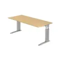 Produktbild: Hammerbacher VUS Höhenverstellbar Schreibtisch Rechteckig Ahorn C-Fuß 1.800 (B) x 800 (T) x 860 (H) mm Spanplatte, Stahl
