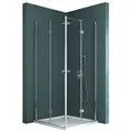 Produktbild: Mai & Mai Eckdusche Duschkabine Duschabtrennung H:190cm Dusche Falttür ESG NANO R26, BxT: 70x70 cm 70 cm x 70 cm