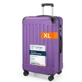 Produktbild: YONSLY Gepäck Suitcase Reisekoffer, Trolley Rollkoffer Handgepäck, Hartschalenreisekoffer mit 360° Lenkrollen, Zahlenschloss, Mehrstufiger Teleskopgriff (XL, Lila)