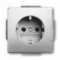Produktbild: BUSCH-JAEGER PUR EDELSTAHL Steckdose 1-fach edelstahl UP IP20 Zentralplatte 20 EUC-866