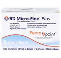 Produktbild: Becton Dickinson Lanzetten BD Micro-Fine Plus Pentapoint PenKanülen, 31,00G, 100 St., Spar-Set, Diabetes Management, 100 tlg., Blutzuckerüberwachung, Feine Silikonbeschichtung der Nadeloberfläche