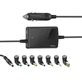 Produktbild: Hama Kfz Notebook Netzteil 15V, 16V, 19V, 70W (Universalnetzteil für Laptop und Tablet, inkl. 8 Notebookstecker für gängige Modelle, Laptop Ladegerät mit zusätzlichem USB Ladeanschluss, 4,5A)