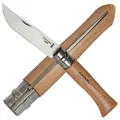 Produktbild: Opinel No 10 Taschenmesser Edelstahl Buchenholzgriff Virobloc 12C27 Sandvik