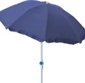 Produktbild: Ø2m Sonnenschirm blau Polyester rund knickbar mit UV Schutz
