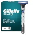 Produktbild: Gillette Mach3 Turbo Rasierer Herren — Inkl. 1 Nassrasierer, 1 Ersatzklinge mit Verbessertem Gleitstreifen für Ein Sanftes Gleiten und Neuen Klingen — Grau