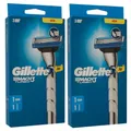 Produktbild: Gillette Mach3 Turbo Rasierer & Rasiergriff 2 x Set mit 1er Klinge