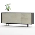 Produktbild: SIMPLYFURN Sideboard Akia Kommode, Anthrazit/Beton Oxid, 154x40x66 cm