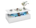 Produktbild: COSTWAY Couchtisch, mit LED 20 Farben, Sofatisch mit Stauraum hochglanz, 110x60x40cm