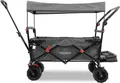Produktbild: FUXTEC Strand-Bollerwagen Grau FX-CTB800 - mit Dach | bis 75Kg | Offroad-Reifen | Klappbar | Innenraumverlängerung | 2 Sitzplätze| 120cm x 56cm x 98cm Grau