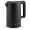 Produktbild: Berdsen Wasserkocher Edelstahl Mit Kalkfilter 1,7 L Fassungsvermögen 2200 Watt LED Beleuchtung Doppelwand Pirouettenbasis Wasser Kocher Leise Schwarz