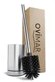 Produktbild: ovimar Toilettenbürste Tuno Silber | Silikon Klobürste | Belüftungsfunktion | frei stehend | Bürstenkopf wechselbar | abnehmbare Tropfschale | Ohne Wandmontage