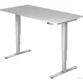 Produktbild: Schreibtisch 160x80x62-127cm grau/silber elektrisch höhenverstellbar