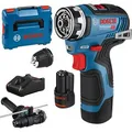 Produktbild: Bosch Akku-Bohrschrauber GSR 12V-35 FC, 12V / 3Ah, mit 2 Akkus, Aufsatz, Tiefenmaß und Koffer