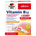 Produktbild: Doppelherz Vitamin B12 DIRECT – Energie und Leistungsfähigkeit für Körper und Geist – Vitamin B12 zur Verringerung von Müdigkeit und Erschöpfung – 1 x 20 Sachets