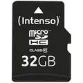 Produktbild: Intenso Speicherkarte microSDHC-Card Class 10, 32 GB, 1 St.