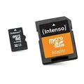Produktbild: Intenso microSDHC 32GB Class 10 Speicherkarte inkl. SD-Adapter, schwarz