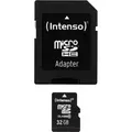 Produktbild: Intenso Micro-SD 32GB Class 10 Card inkl. SD Adapter SDHC Speicherkarte Speicher