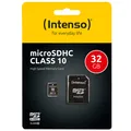 Produktbild: Intenso Micro SDHC Card 32GB mit Adapter Class 10 Speicherkarte