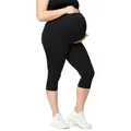 Produktbild: Merry Style Umstandsleggings Große Größen Damen 3/4 Umstandstights aus Viskose MS10-461 (1-tlg) schwarz 4XL