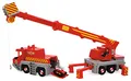 Produktbild: Simba 109252517 - Feuerwehrmann Sam Spielzeug-Kran (50 cm) - 2-in-1 Rettungs-Fahrzeug (Auto & Kran) für Kinder ab 3 Jahren, mit Seilwinde, Figur, Licht & Sound (inkl. Batterien)