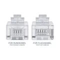 Produktbild: InLine 10x Modularstecker 6P4C RJ11 Crimpen Rundkabel 73014R Packung