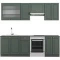 Produktbild: Vicco Küchenzeile, Grün, Anthrazit, Holzwerkstoff, Küchenblock,Rechteckig, 240x81.6x46 cm, Küchen, Küchenzeilen & Küchenblöcke, Küchenzeilen ohne Geräte