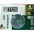 Produktbild: Ritos LED's Garden LED Garten Einbaustrahler rund 100mm 3W silber kaltweiß 6000K - Silber/Schwarz