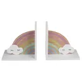 Produktbild: Regenbogen mit Wolke Buchstützen aus Holz im 2er Set