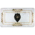 Produktbild: Belle Arti Badematte Luxus Badvorleger Duschvorleger Badteppich Antirutsch schwarz gold, rutschhemmend, antirutsch, fußbodenheizunggeeignet, strapazierfähig, rutschfest, pflegeleicht, Polyester, Badematte Set Löwe Amphore Krone, rutschfest, weich, saugstark weiß 50 cm x 90 cm