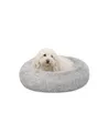 Produktbild: lionto Hundebett rund Hundekissen Hundesofa Donut 50cm Durchmesser, hellgrau