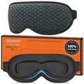 Produktbild: Augenmaske Schlafmaske Seitenschläfer,3D Schlafbrille Augenklappe für Herren Frauen bequem99.99%Licht Blockierende Augenbinde zum Schlafen Nickerchen,Meditation, Reisen, Flugzeug(Hellblauer Netzstoff)