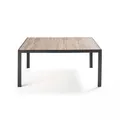Produktbild: 6-Sitzer-Gartentisch aus Aluminium und Keramik Braun - Oviala Tivoli