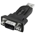 Produktbild: LogiLink Seriell Adapter [1x USB 2.0 Stecker A - 1x RS232-Stecker]  Schwarz
