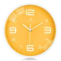 Produktbild: Lafocuse 3D Große Ziffern Gelb Wanduhr Lautlos, Modern Wanduhr Leicht zu Lesen, Ohne Tickgeräusche Kinder Deko für Wohnzimmer Kinderzimmer Küche 30 cm