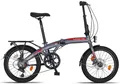 Produktbild: Licorne Bike Phoenix 2D, 20 Zoll Aluminium-Faltrad-Klapprad, Scheibenbremse, Discbremse, V-Bremse Faltfahrrad-Herren-Damen, 7 Gang Kettenschaltung - Folding City Bike, Alu-Rahmen, StVZO, Vorderlampe, Hinterlampe