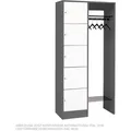 Produktbild: Offene Garderobe für 5 Personen Garderobenschrank Wertfachschrank 195x96x48 cm