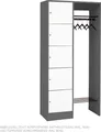 Produktbild: Offene Garderobe für 5 Personen Garderobenschrank Wertfachschrank 195x96x48 cm