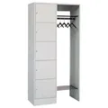 Produktbild: Offene Garderobe für 5 Personen Garderobenschrank Wertfachschrank 195x96x48 cm
