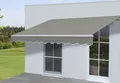 Produktbild: Alu-Markise H790, Gelenkarmmarkise Sonnenschutz, 4x3m Polyester grau-braun