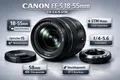 Produktbild: 📸 Canon EF-S 18-55 mm 3.5-5.6 IS STM DSLR Standart Objektiv Foto Lens Zoom 58mm