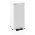 Produktbild: hjh OFFICE Mülleimer 30 Liter Clean Square Abfalleimer Mülltrenner quadratisch für Küche, Büro mit Step-On 65.0 x 37.0 x 29.0 cm - Weiß