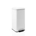 Produktbild: hjh OFFICE Mülleimer 30L Clean Square | Quadratischer Abfalleimer, Hygienisch & Luftdicht, Fingerabdrucksicher, Innenbereich, Weiß