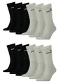 Produktbild: PUMA Unisex Crew Tennissocken Sportsocken Socken für Damen Herren 12 Paar, Farbe:666 - black/grey, Socken & Strümpfe:43-46