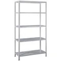 Produktbild: SCHULTE REGALWELT Stecksystem-Grundregal, BxHxT: 100 x 190 x 40 cm, 5 Böden, Stahl - weiss