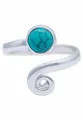 Produktbild: Ring 925 Silber Türkis Edelstein größenverstellbar echt Silber Damen Sterling Silber Geschenk (MRV-102-15)