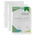 Produktbild: Leitz 47800003 Präsentationshülle, Premium-PVC, 120 Mikron, A4, mehrfach gelocht, transparent, 100 Stück