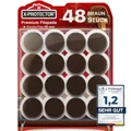Produktbild: X-Protector Filzgleiter 48 Stück 25 mm - Prämie Möbelgleiter Braun - Dicker Filz Selbstklebend - Bodenschoner für Stühle - Große Menge an Filzgleiter Selbstklebend - Schützen Sie Ihre Holzfußböden!