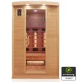 Produktbild: Dewello® Infrarotkabine Infrarotsauna HYDER 115cm x 105cm inkl. 6 Vollspektrumstrahler, Radio, Farblicht, 2 Personen,LED