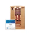 Produktbild: Dewello® Infrarotkabine Infrarotsauna HYDER 115cm x 105cm inkl. 6 Vollspektrumstrahler, Radio, Farblicht, 2 Personen,LED