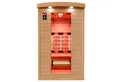 Produktbild: Dewello Infrarotkabine HYDER Wärmekabine, bis zu 2 Personen, 6 Vollspektrumstrahler, BxTxH: 115 x 105 x 190 cm, (mit großer Farblichttherapie, inkl. Ionisator mit Ozondesinfektion und Aromatherapie, Multimedia und zusätzlich USB-Anschluss & Bluetooth möglich) Sauna aus Hemlock-Tannenholz, leichter Aufbau dank Stecksystem